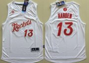 Wholesale Cheap Men's Houston Rockets #13 James Harden adidas White 2016 Christmas Day Stitched NBA Swingman Jersey