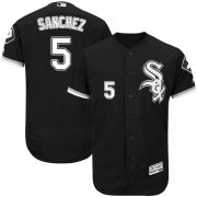 Wholesale Cheap White Sox #5 Yolmer Sanchez Black Flexbase Authentic Collection Stitched MLB Jersey