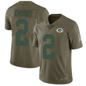 Wholesale Cheap Nike Packers #2 Mason Crosby Olive Men\'s Stitched NFL Limited 2017 Salute To Service Jersey