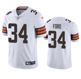 Men\'s Cleveland Browns #34 Jerome Ford White Vapor Limited Stitched Jersey