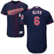Wholesale Cheap Twins #6 Tony Oliva Navy Blue Flexbase Authentic Collection Stitched MLB Jersey