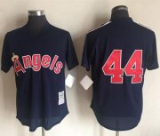 Wholesale Cheap Mitchell And Ness 1984 Angels of Anaheim #44 Reggie Jackson Navy Blue Throwback Stitched MLB Jersey