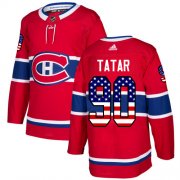 Wholesale Cheap Adidas Canadiens #90 Tomas Tatar Red Home Authentic USA Flag Stitched Youth NHL Jersey