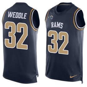 Wholesale Cheap Nike Rams #32 Eric Weddle Navy Blue Team Color Men\'s Stitched NFL Limited Tank Top Jersey