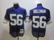Wholesale Cheap Mitchell And Ness Vikings #56 Chris Doleman Purple Stitched Throwback NFL Jersey