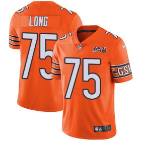 Wholesale Cheap Nike Bears #75 Kyle Long Orange Men\'s 100th Season Stitched NFL Limited Rush Jersey
