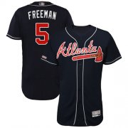Wholesale Cheap Braves #5 Freddie Freeman Navy Blue Flexbase Authentic Collection Stitched MLB Jersey