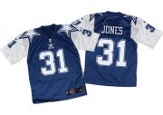 Wholesale Cheap Nike Cowboys #31 Byron Jones Navy Blue/White Throwback Men's Stitched NFL Elite Jersey