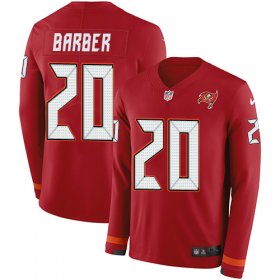 Wholesale Cheap Nike Buccaneers #20 Ronde Barber Red Team Color Men\'s Stitched NFL Limited Therma Long Sleeve Jersey