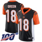Wholesale Cheap Nike Bengals #18 A.J. Green Black Team Color Youth Stitched NFL 100th Season Vapor Limited Jersey