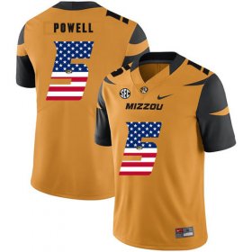 Wholesale Cheap Missouri Tigers 5 Taylor Powell Gold USA Flag Nike College Football Jersey
