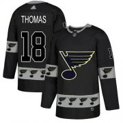 Wholesale Cheap Adidas Blues #18 Robert Thomas Black Authentic Team Logo Fashion Stitched NHL Jersey
