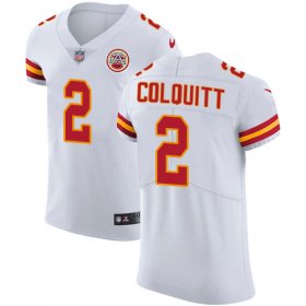 Wholesale Cheap Nike Chiefs #2 Dustin Colquitt White Men\'s Stitched NFL Vapor Untouchable Elite Jersey