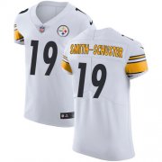 Wholesale Cheap Nike Steelers #19 JuJu Smith-Schuster White Men's Stitched NFL Vapor Untouchable Elite Jersey