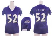 Wholesale Cheap Nike Ravens #52 Ray Lewis Purple Team Color Draft Him Name & Number Top Women's Stitched NFL Elite Jersey