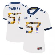 Wholesale Cheap West Virginia Mountaineers 57 Adam Pankey White Fashion College Football Jersey