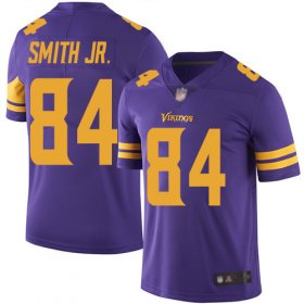 Wholesale Cheap Nike Vikings #84 Irv Smith Jr. Purple Men\'s Stitched NFL Limited Rush Jersey