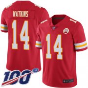 Wholesale Cheap Nike Chiefs #14 Sammy Watkins Red Team Color Men's Stitched NFL 100th Season Vapor Limited Jersey