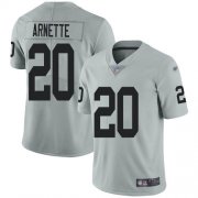 Wholesale Cheap Nike Raiders #20 Damon Arnette Silver Men's Stitched NFL Limited Inverted Legend Jersey