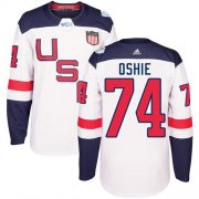 Wholesale Cheap Team USA #74 T. J. Oshie White 2016 World Cup Stitched NHL Jersey