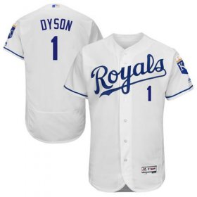 Wholesale Cheap Royals #1 Jarrod Dyson White Flexbase Authentic Collection Stitched MLB Jersey