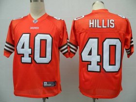 Wholesale Cheap Browns #40 Peyton Hillis Orange Stitched NFL Jersey