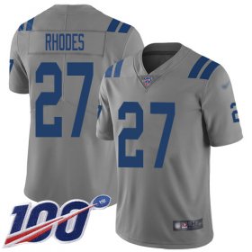 Wholesale Cheap Nike Colts #27 Xavier Rhodes Gray Men\'s Stitched NFL Limited Inverted Legend 100th Season Jersey