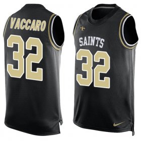 Wholesale Cheap Nike Saints #32 Kenny Vaccaro Black Team Color Men\'s Stitched NFL Limited Tank Top Jersey