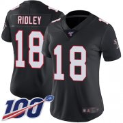 Wholesale Cheap Nike Falcons #18 Calvin Ridley Black Alternate Women's Stitched NFL 100th Season Vapor Limited Jersey