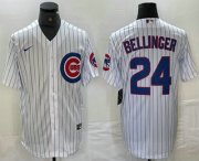 Cheap Men's Chicago Cubs #24 Cody Bellinger White Stitched Cool Base Nike Jersey