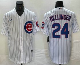 Cheap Men\'s Chicago Cubs #24 Cody Bellinger White Stitched Cool Base Nike Jersey