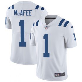 Wholesale Cheap Nike Colts #1 Pat McAfee White Men\'s Stitched NFL Vapor Untouchable Limited Jersey