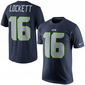 Wholesale Cheap Seattle Seahawks #16 Tyler Lockett Nike Player Pride Name & Number T-Shirt Navy