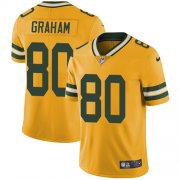 Wholesale Cheap Nike Packers #80 Jimmy Graham Yellow Men's Stitched NFL Limited Rush Jersey