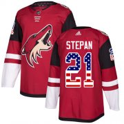 Wholesale Cheap Adidas Coyotes #21 Derek Stepan Maroon Home Authentic USA Flag Stitched Youth NHL Jersey