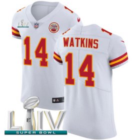 Wholesale Cheap Nike Chiefs #14 Sammy Watkins White Super Bowl LIV 2020 Men\'s Stitched NFL New Elite Jersey