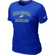 Wholesale Cheap Women's Nike Philadelphia Eagles Heart & Soul NFL T-Shirt Blue
