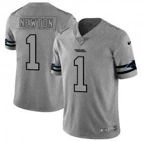 Wholesale Cheap Carolina Panthers #1 Cam Newton Men\'s Nike Gray Gridiron II Vapor Untouchable Limited NFL Jersey