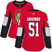 Wholesale Cheap Adidas Senators #51 Artem Anisimov Red Home Authentic Women's Stitched NHL Jersey