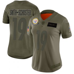 Wholesale Cheap Nike Steelers #19 JuJu Smith-Schuster Camo Women\'s Stitched NFL Limited 2019 Salute to Service Jersey