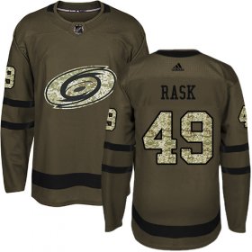Wholesale Cheap Adidas Hurricanes #49 Victor Rask Green Salute to Service Stitched Youth NHL Jersey