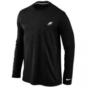 Wholesale Cheap Nike Philadelphia Eagles Sideline Legend Authentic Logo Long Sleeve T-Shirt Black