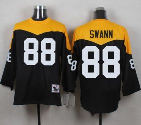 Wholesale Cheap Mitchell And Ness 1967 Steelers #88 Lynn Swann Black/Yelllow Throwback Men\'s Stitched NFL Jersey