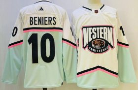 Wholesale Cheap Men\'s Seattle Kraken #10 Matty Beniers 2023 White All-Star Game Stitched Jersey