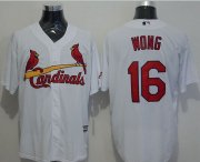 Wholesale Cheap Cardinals #16 Kolten Wong White New Cool Base Stitched MLB Jersey