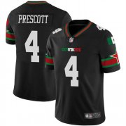 Wholesale Cheap Men's Dallas Cowboys #4 Dak Prescott Black Mexico Vapor Limited Stitched Football Jersey