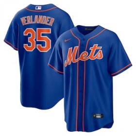 Wholesale Cheap Men\'s New York Mets #35 Justin Verlander Blue Stitched MLB Cool Base Nike Jersey