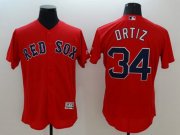 Wholesale Cheap Red Sox #34 David Ortiz Red Flexbase Authentic Collection Stitched MLB Jersey
