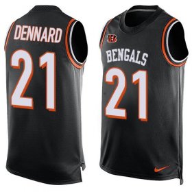 Wholesale Cheap Nike Bengals #21 Darqueze Dennard Black Team Color Men\'s Stitched NFL Limited Tank Top Jersey