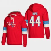 Wholesale Cheap Washington Capitals #44 Brooks Orpik Red adidas Lace-Up Pullover Hoodie